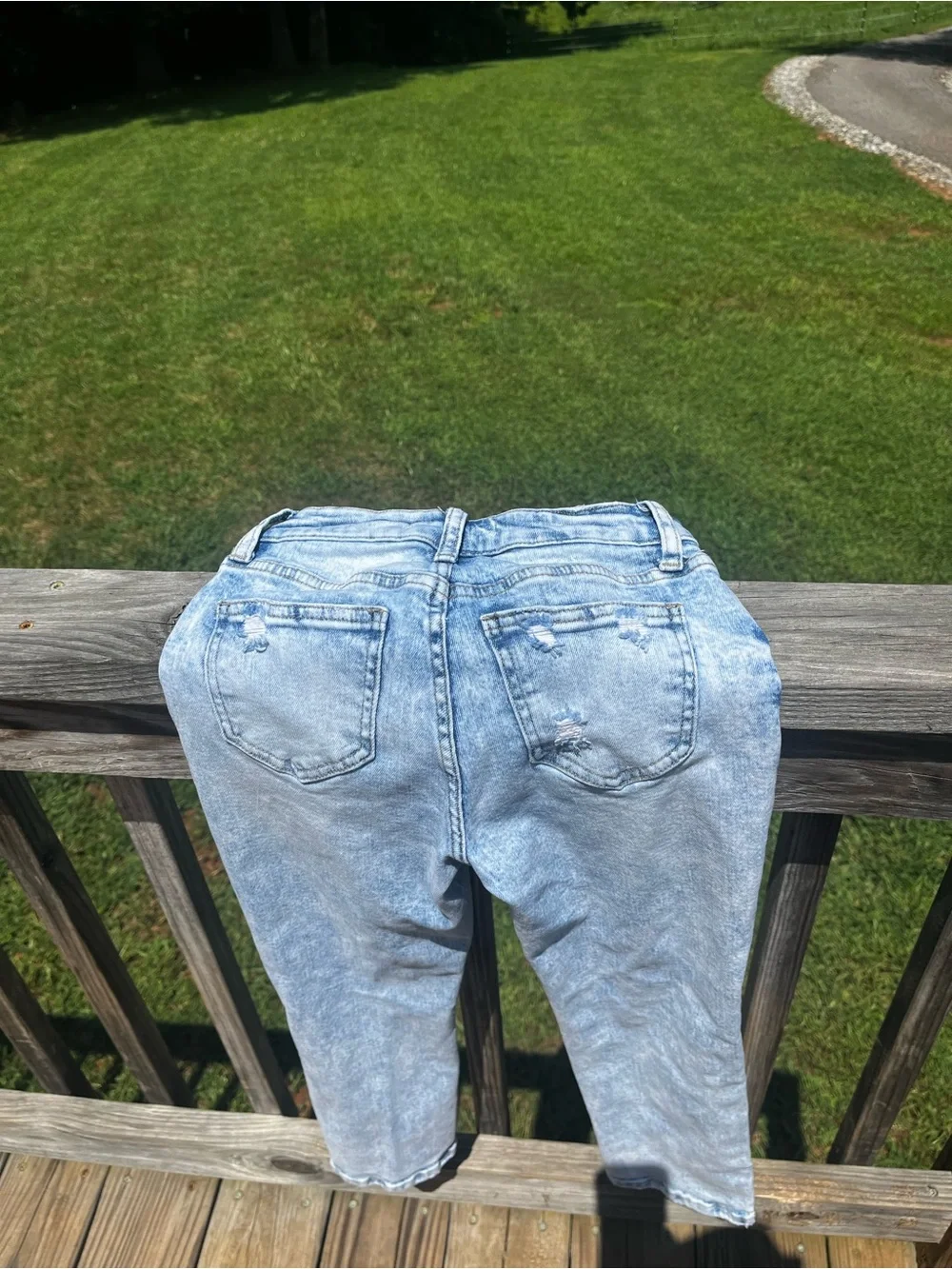 Kids Light Blue Distressed Denim Jeans - Casual Playtime Pants